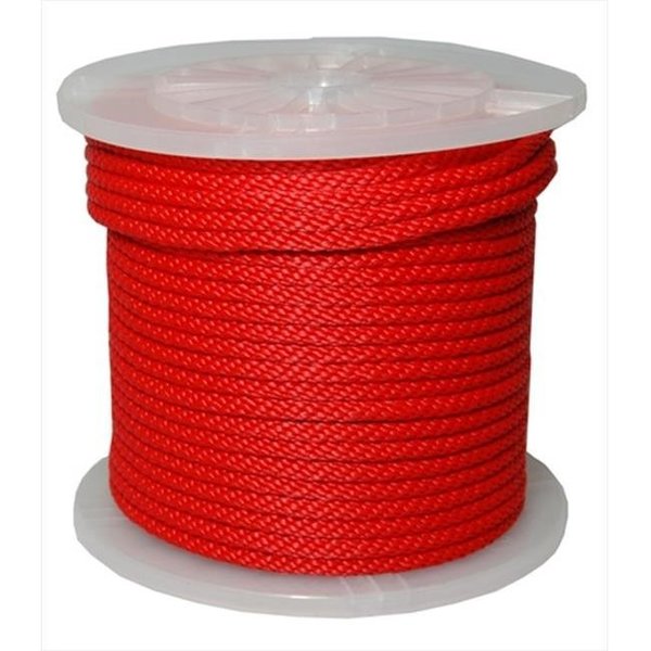 T.W. Evans Cordage Co Inc T.W. Evans Cordage 96015 .5 in. x 300 ft. Solid Braid Propylene Multifilament Derby Rope in Red 96015